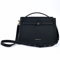 Atelier Galin Cube Lock Bag - Black & Gold