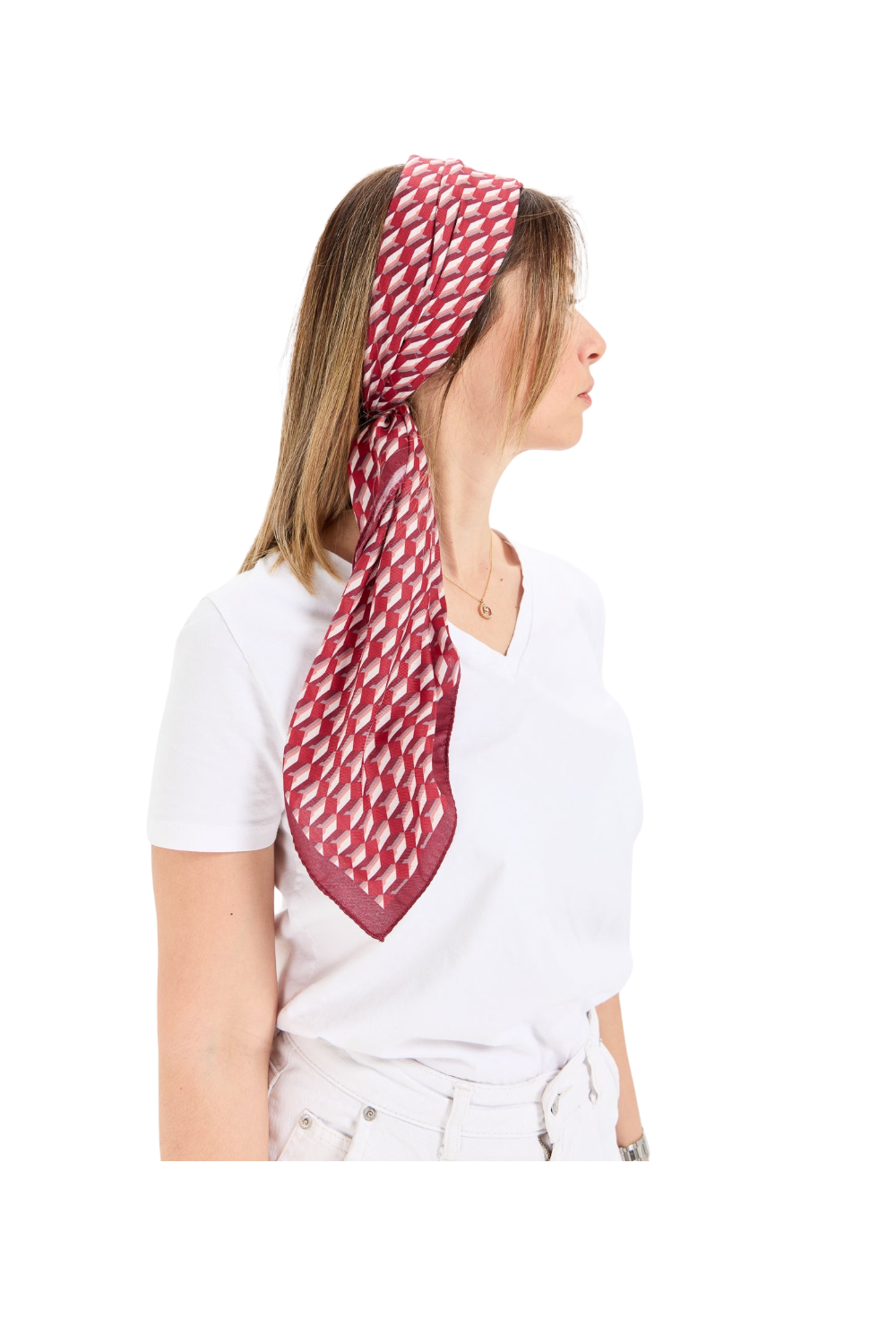 Dellel Deri Burgundy Freesia Scarf