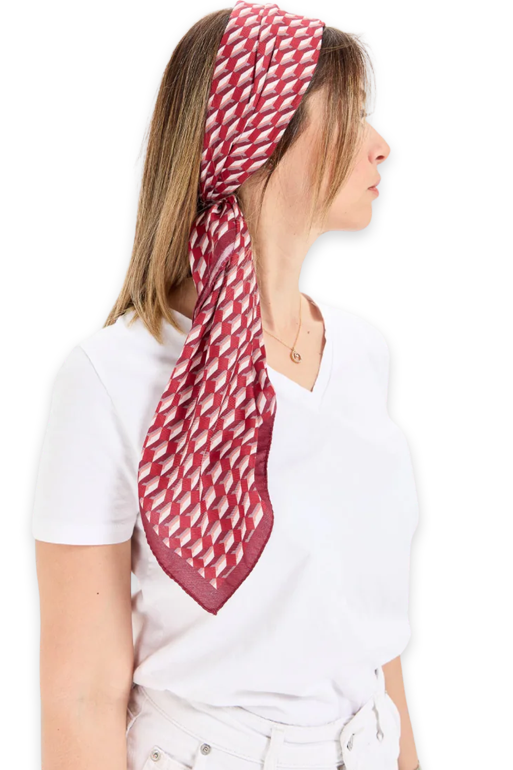 Dellel Deri Burgundy Freesia Scarf