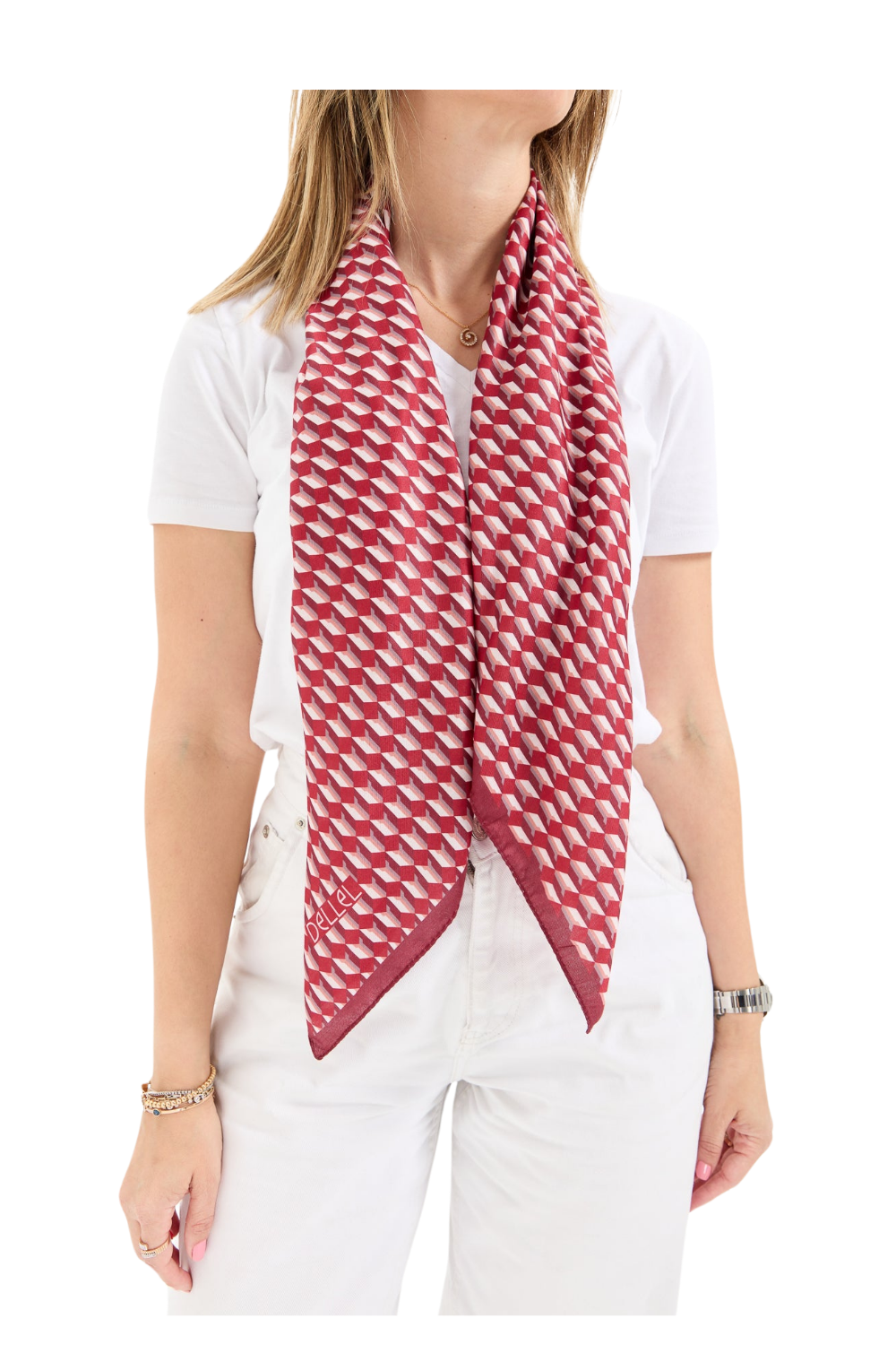 Dellel Deri Burgundy Freesia Scarf