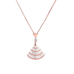 Chaseldor Baguette Bouquet Necklace