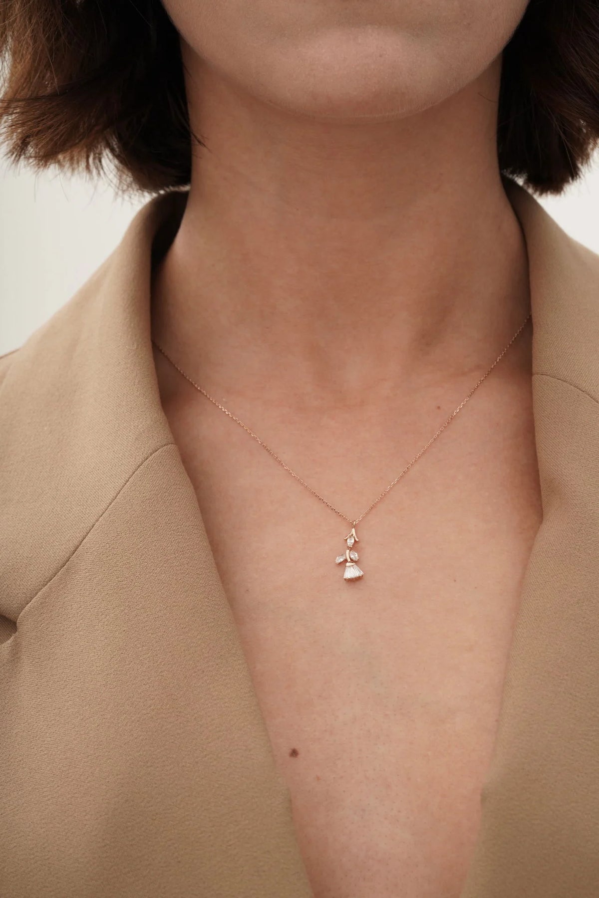 Chaseldor Crystal Rose Necklace