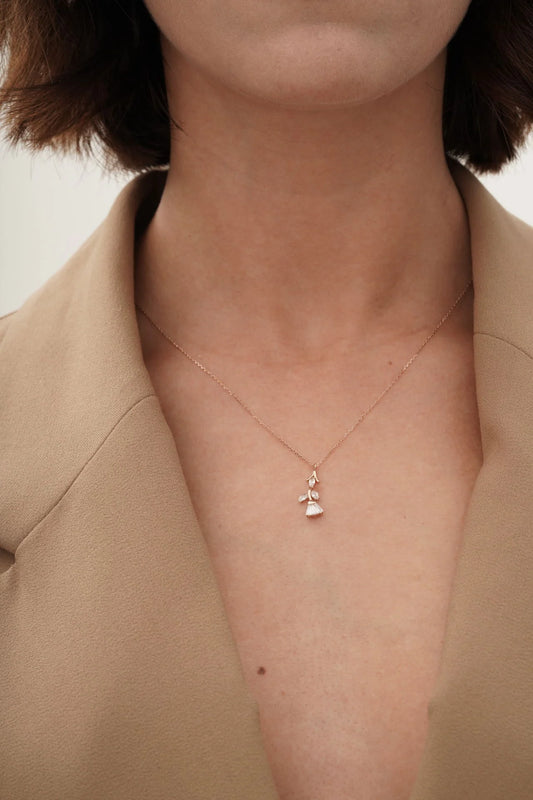 Chaseldor Crystal Rose Necklace