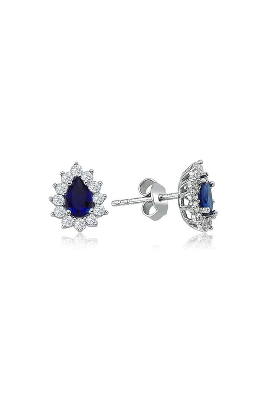 Chaseldor Diamond Mounted Sapphire Drop Earrings