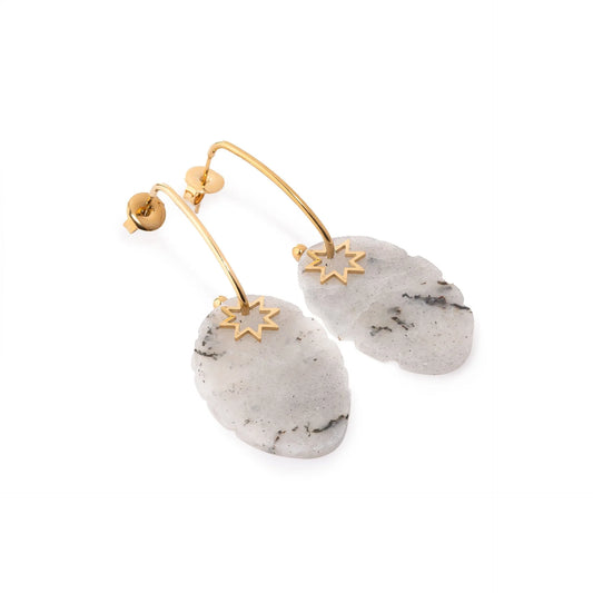 Chaseldor Dora Natural Stone Steel Women's Earrings