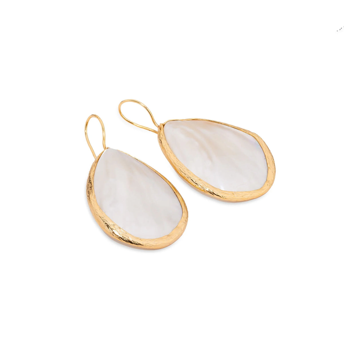 Chaseldor Large Mother of Pearl Authentic Earrings