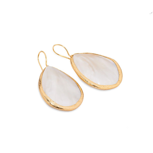 Chaseldor Large Mother of Pearl Authentic Earrings