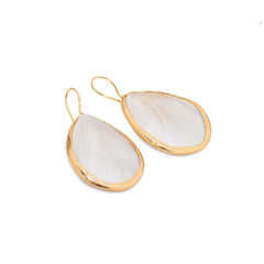 Chaseldor Large Mother of Pearl Authentic Earrings