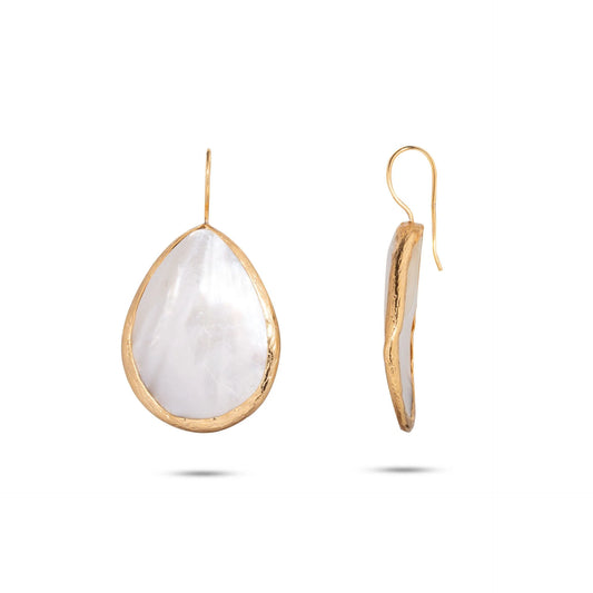 Chaseldor Large Mother of Pearl Authentic Earrings