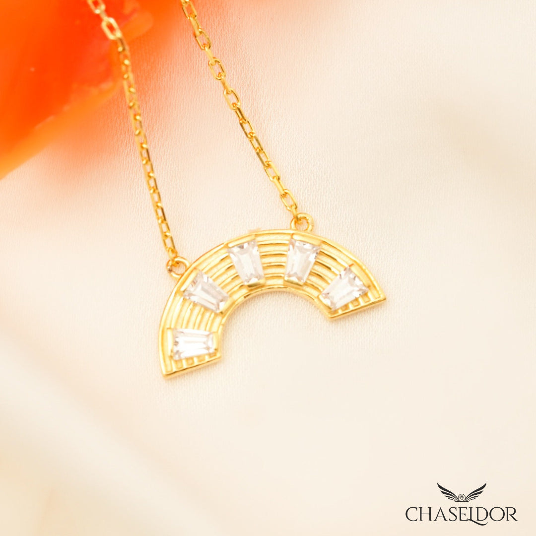 Chaseldor Rainbow Gold Silver Necklace