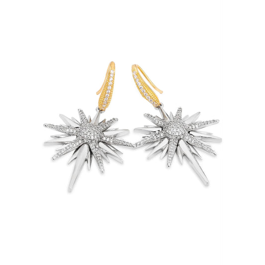 Chaseldor Silver Dangle Sirius Earrings