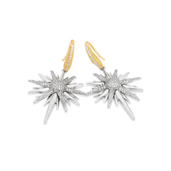 Chaseldor Silver Dangle Sirius Earrings