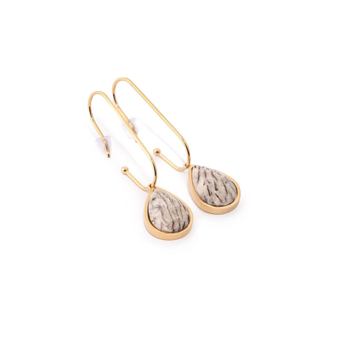 Chaseldor Yuna Natural Stone Steel Women's Earrings