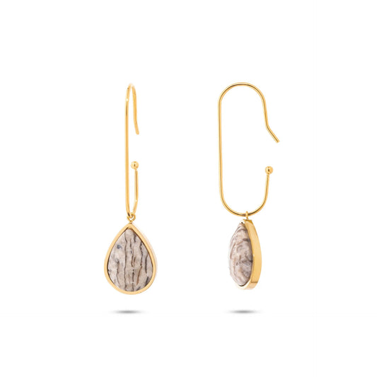 Chaseldor Yuna Natural Stone Steel Women's Earrings