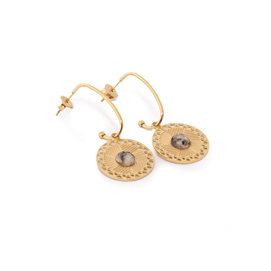 Chaseldor Zeni Natural Stone Steel Women's Earrings