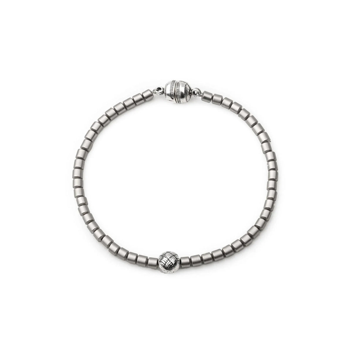 Chaseldor Opia Gray Natural Stone Men's Bracelet