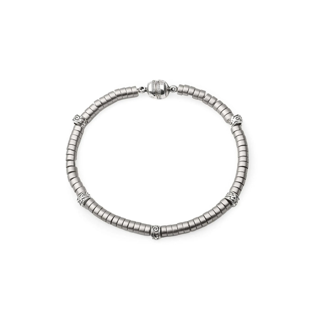 Chaseldor Onsra Gray Natural Stone Men's Bracelet
