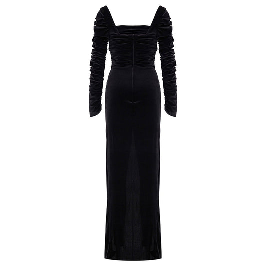 Alia Studio Contessa Dress in Velvet Black