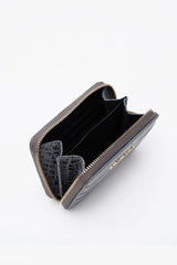 Loventa Genuine Leather Zippered Card Holder Wallet – Blanca Light Blue