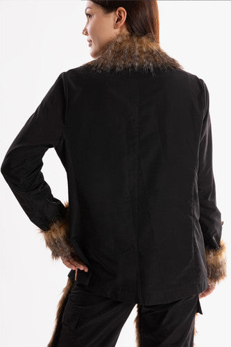 Ramme Raider Fur Jacket with animal print