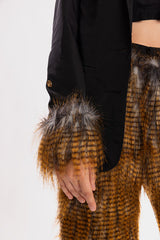 Ramme Raider Fur Jacket with animal print