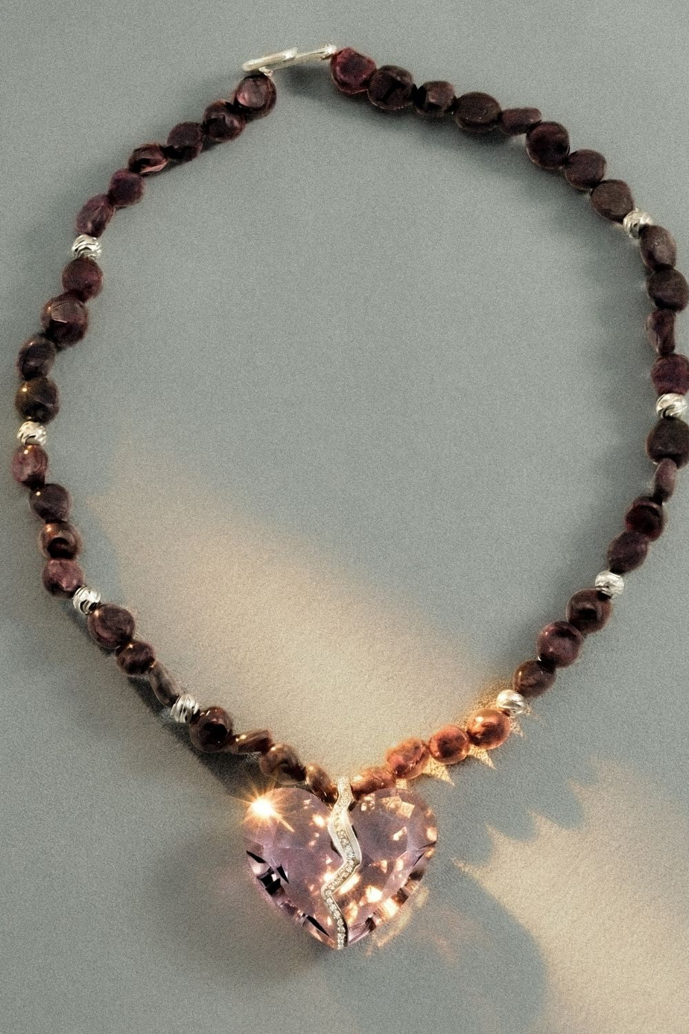 Pia Yuli High Jewelry Completed Hearts Garnet Necklace