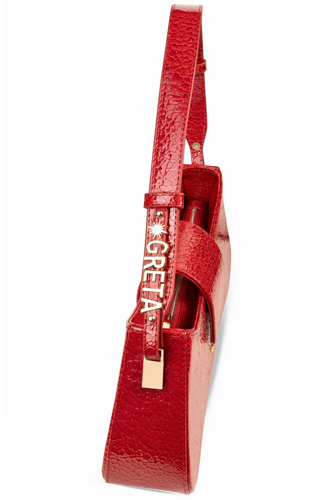 Loventa Adjustable Strap Shoulder Bag Greta (Customizable) - Red
