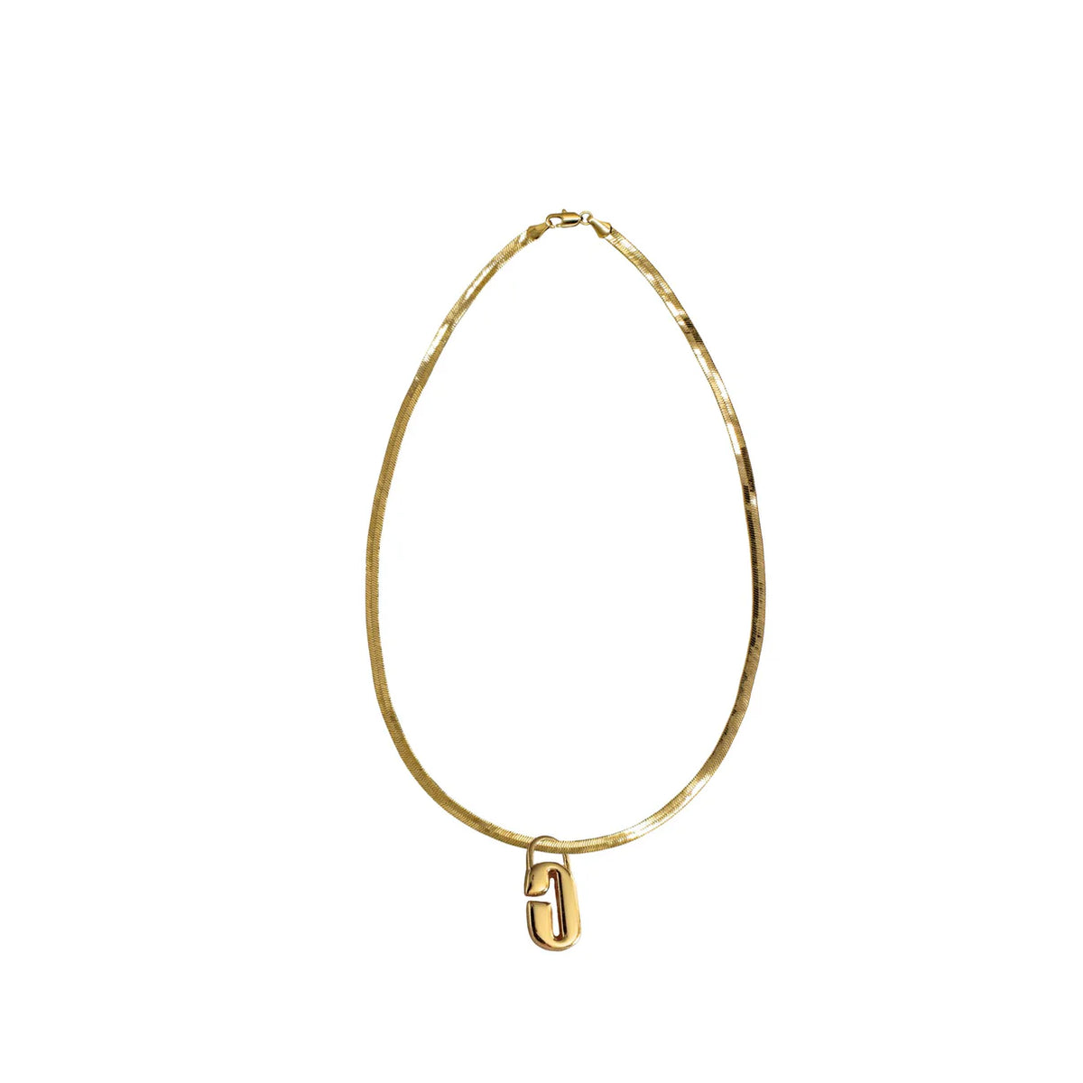 Atelier Galin Herringbone G Charm Necklace