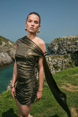 Two's Touch Zena Dress Bronze Elbise
