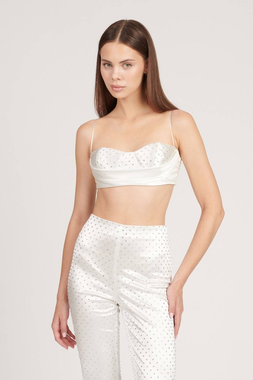 Saléa Sirius Taş Detaylı Crop Top