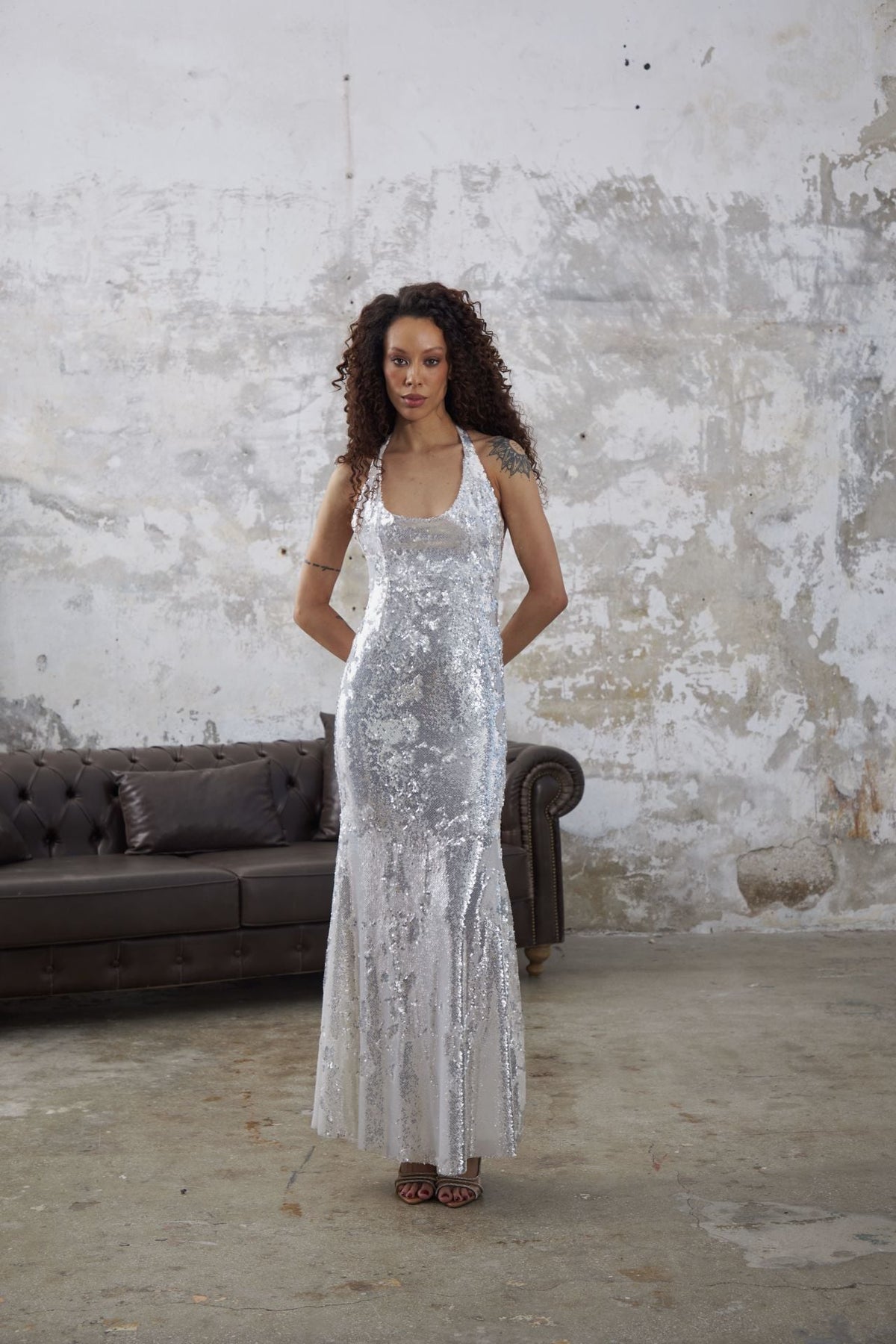 Meyra Avc Gümüş Glamour Elbise
