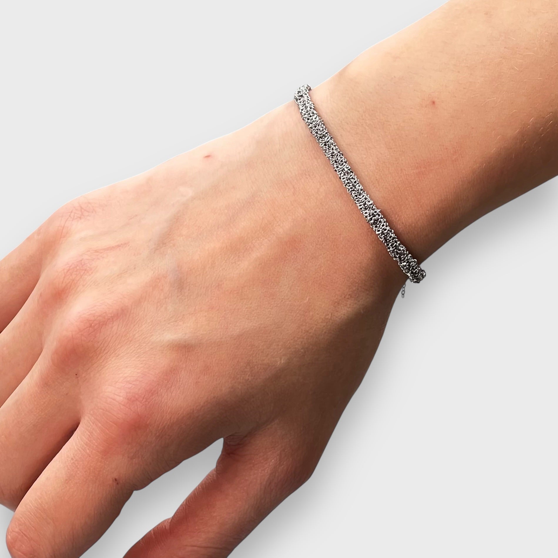 Mey Atelier Woven Silver Woven Bracelet – XS
