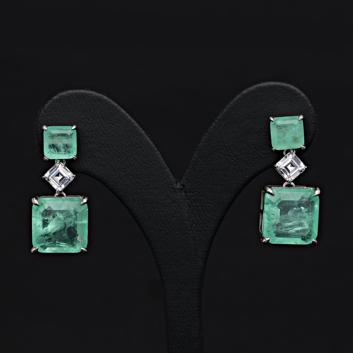 SooSilkyGems CARRE DROP TORMALIN EARRINGS
