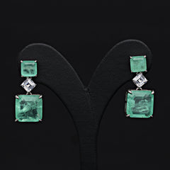 SooSilkyGems CARRE DROP TORMALIN EARRINGS