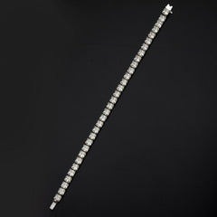 SooSilkyGems 4.5 MM CARRE SETTING G COLOR TEENNIS BRACELET
