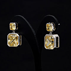 SooSilkyGems QUEEN CUSHION SHAPE SOLITAIRE EARRINGS