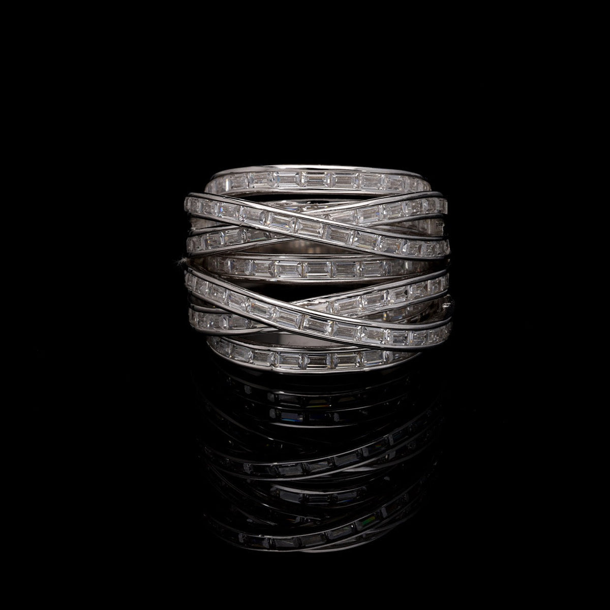 SooSilkyGems MULTI ROW BAGUETTES RING