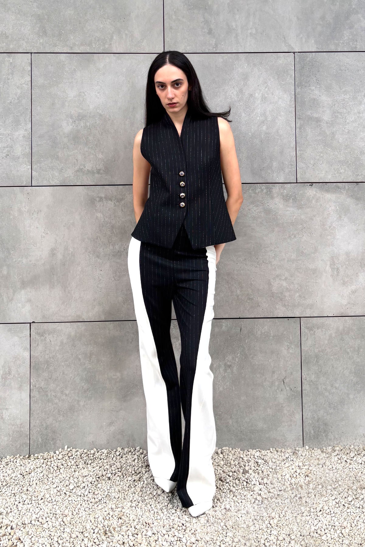 Crescent Line Diamond Pantolon