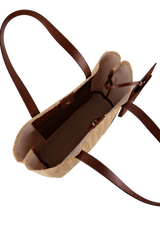 Dellel Deri Brown Wicky Straw Bag