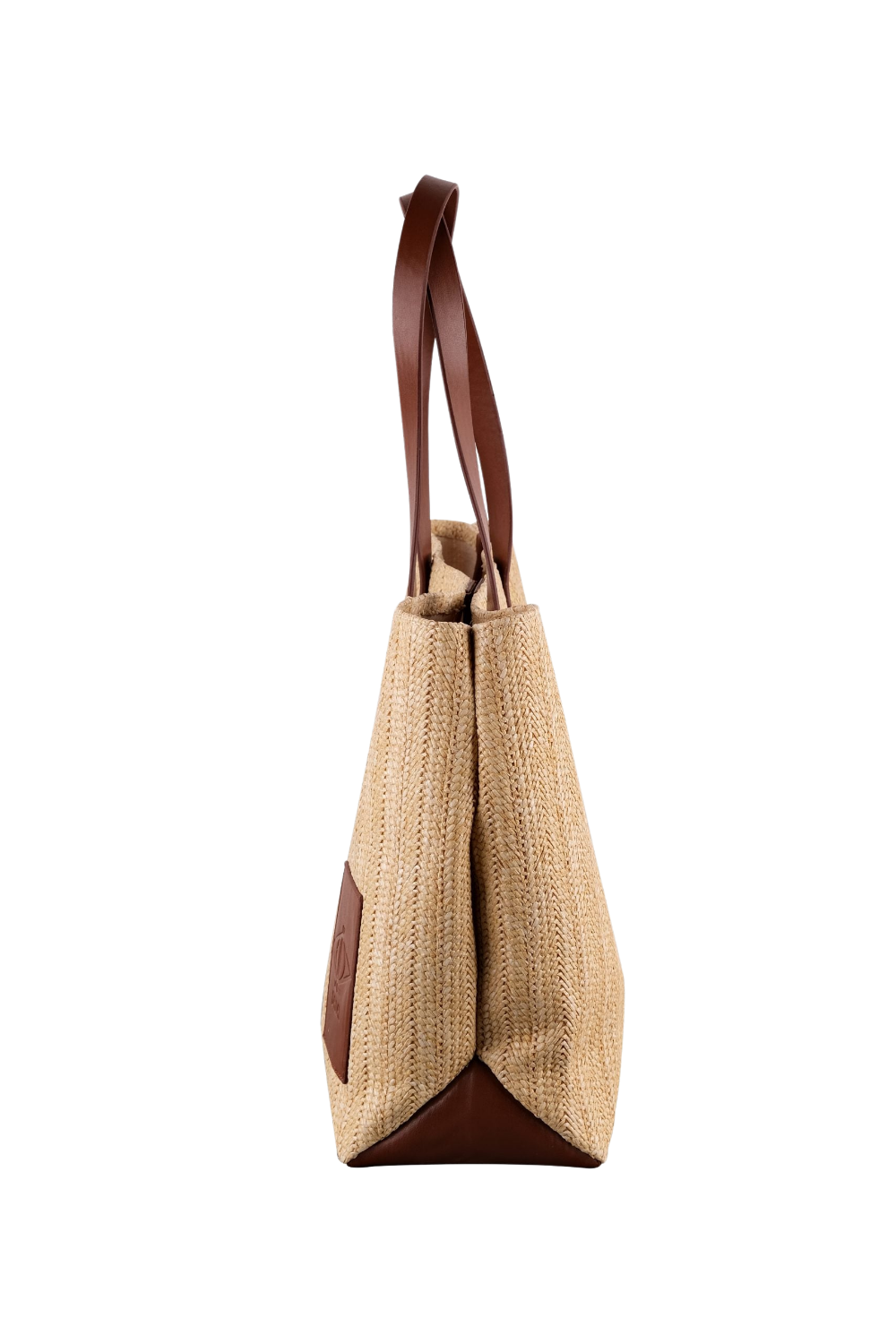Dellel Deri Brown Wicky Straw Bag