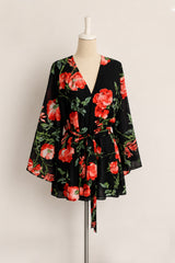 Crescent Line Sunrose Kimono Tunic Dress