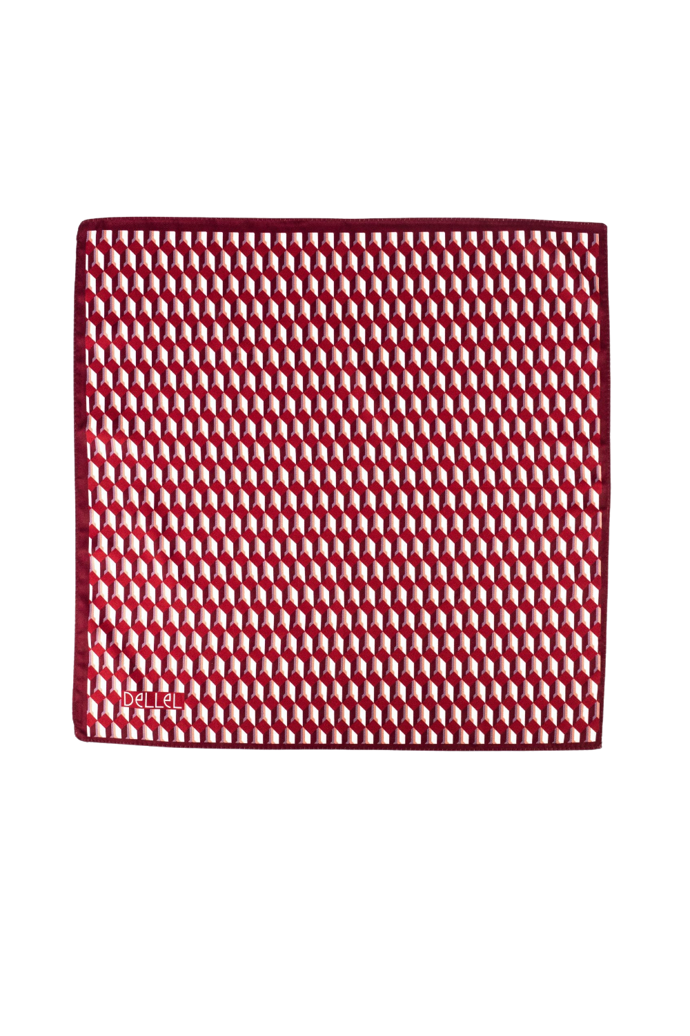 Dellel Deri Burgundy Monogram Scarf