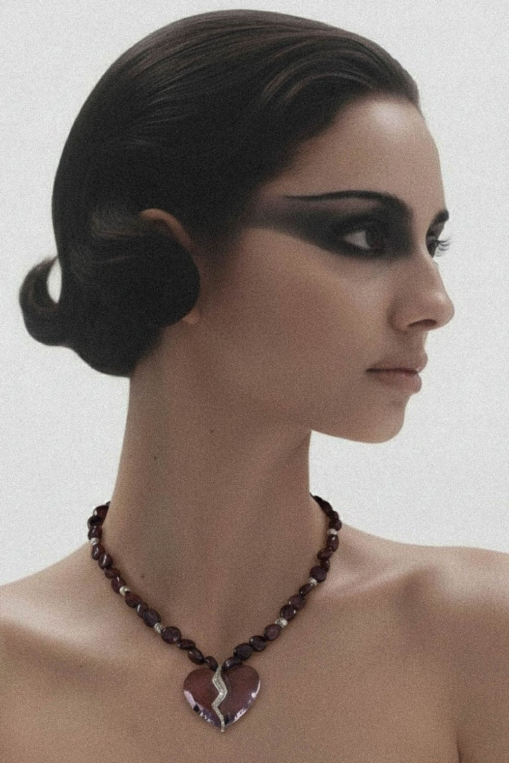 Pia Yuli High Jewelry Completed Hearts Garnet Necklace
