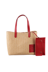 Dellel Deri Red Wicky Straw Bag