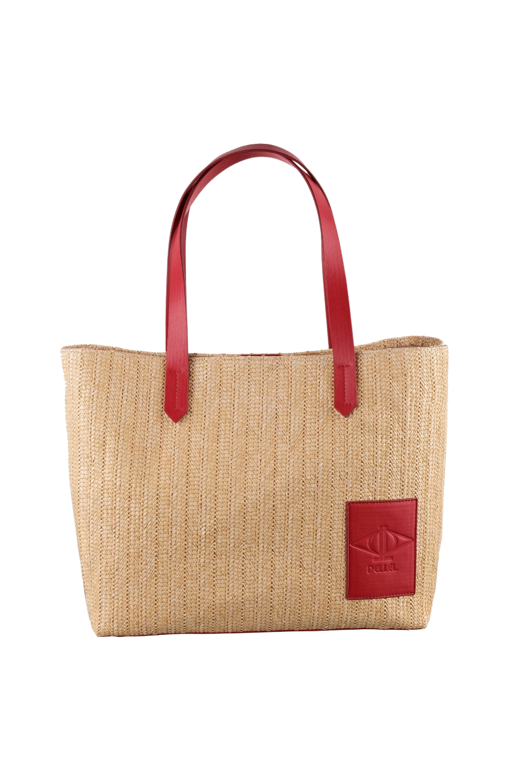Dellel Deri Red Wicky Straw Bag
