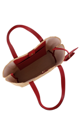 Dellel Deri Red Wicky Straw Bag