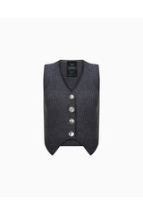 KNTLGY Multi Button Ribbed Vest