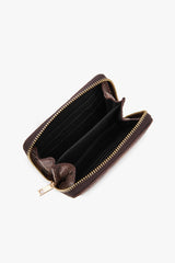 Loventa Genuine Leather Zippered Card Holder Wallet – Blanca Brown