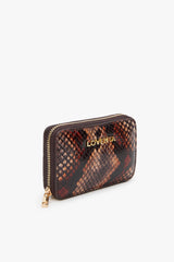 Loventa Genuine Leather Zippered Card Holder Wallet – Blanca Brown