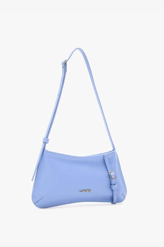 Loventa Shoulder Bag with Belt Detail Eleanor Baby Blue